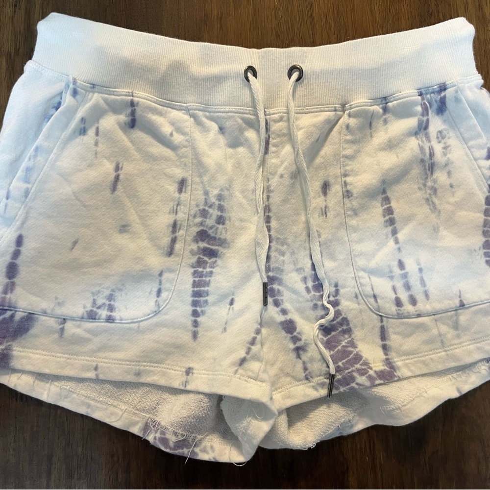 Rails White and Purple Tie-Dye Athletic Shorts